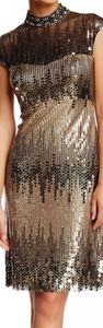 Gold sequin Sue Wong size 14 dress NWT